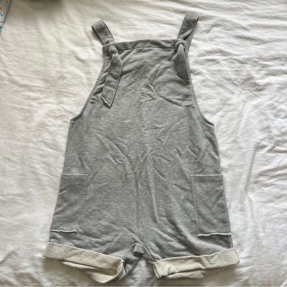 Grey jersey short overalls